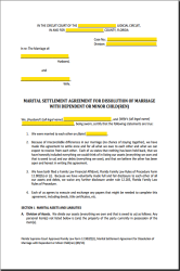 Florida Marital Settlement Agreement Form