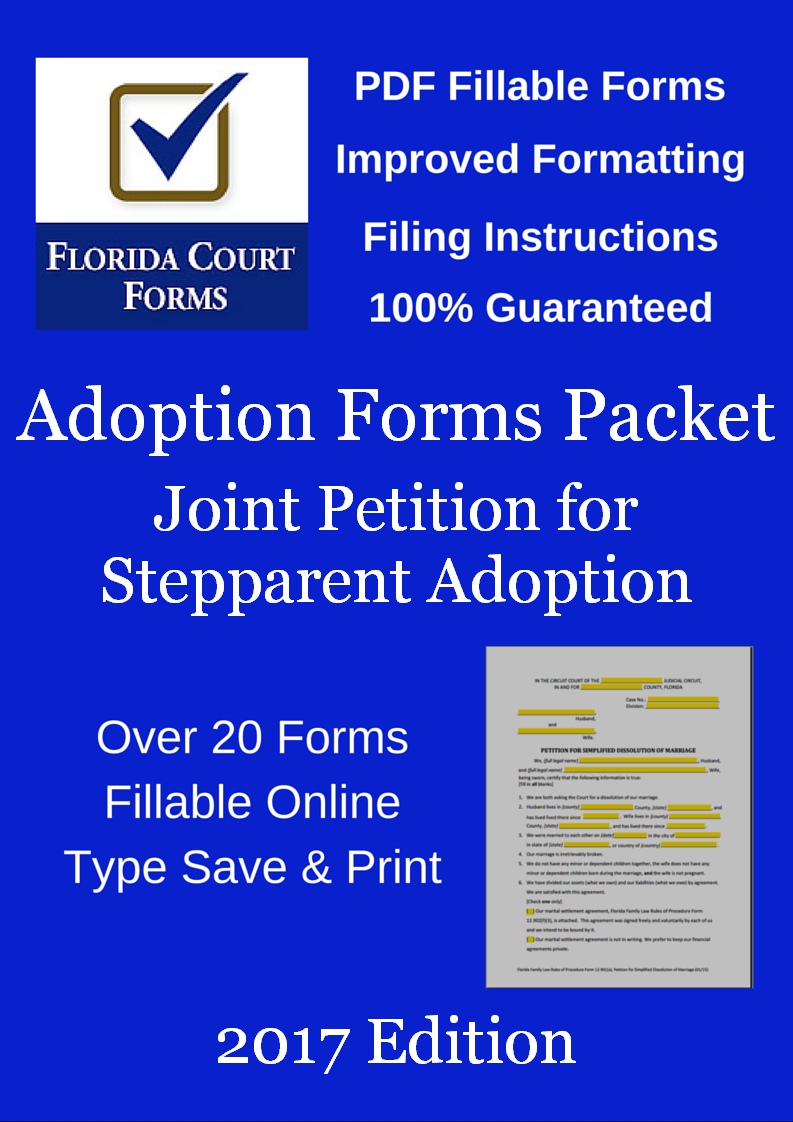 PDF Fillable Stepparent Adoption Forms Packet(FP981B1)